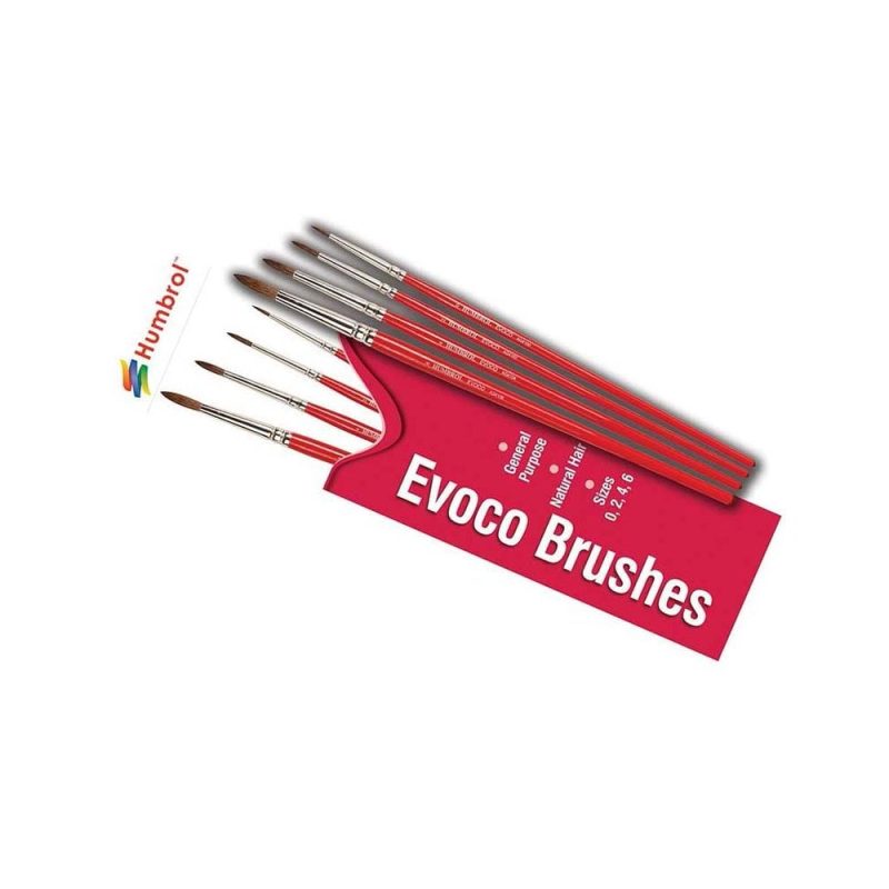 Humbrol Evoco Brush Pack (0-2-4-6) AG4150 Humbrol Evoco Brush Pack (0-2-4-6) AG4150