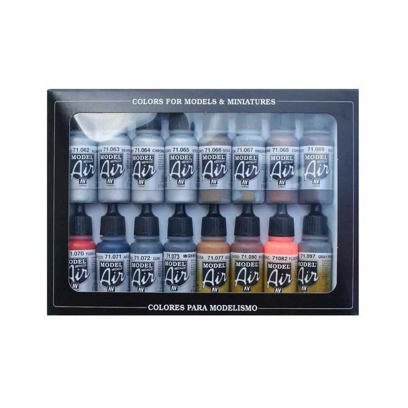 Vallejo Model Air Paint Set Paint Metallic Effects  71.181