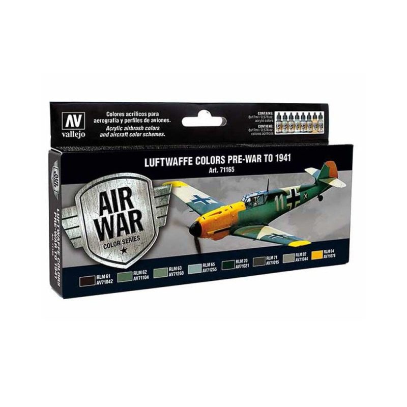 Vallejo Paint Set Luftwaffe Pre-War to 1941 71.165 Vallejo Paint Set Luftwaffe Pre-War to 1941 71.165