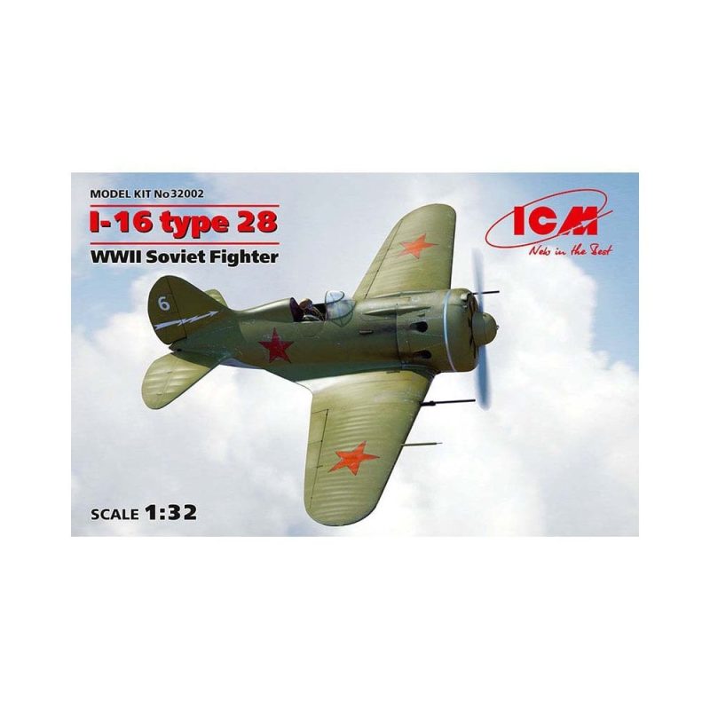 1/32 I-16 type 28 WWII Soviet Fighter ICM 32002 1/32 I-16 type 28 WWII Soviet Fighter ICM 32002