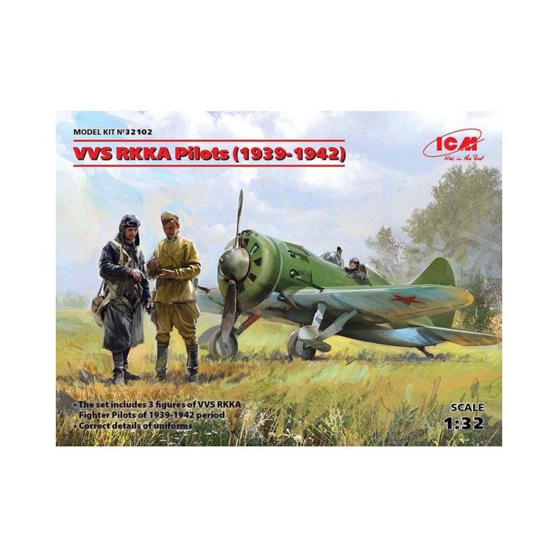 1/32 VVS RKKA Pilots (1939-1942) (3 figs) ICM 32102 1/32 VVS RKKA Pilots (1939-1942) (3 figs) ICM 32102