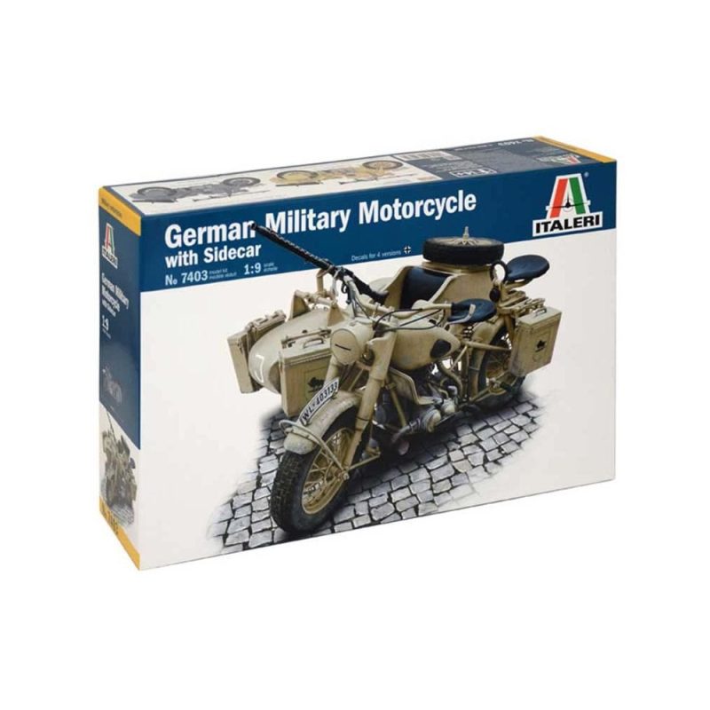 Italeri German Military Motorcycle with Side Car (1/9) 7403 Italeri German Military Motorcycle with Side Car (1/9) 7403