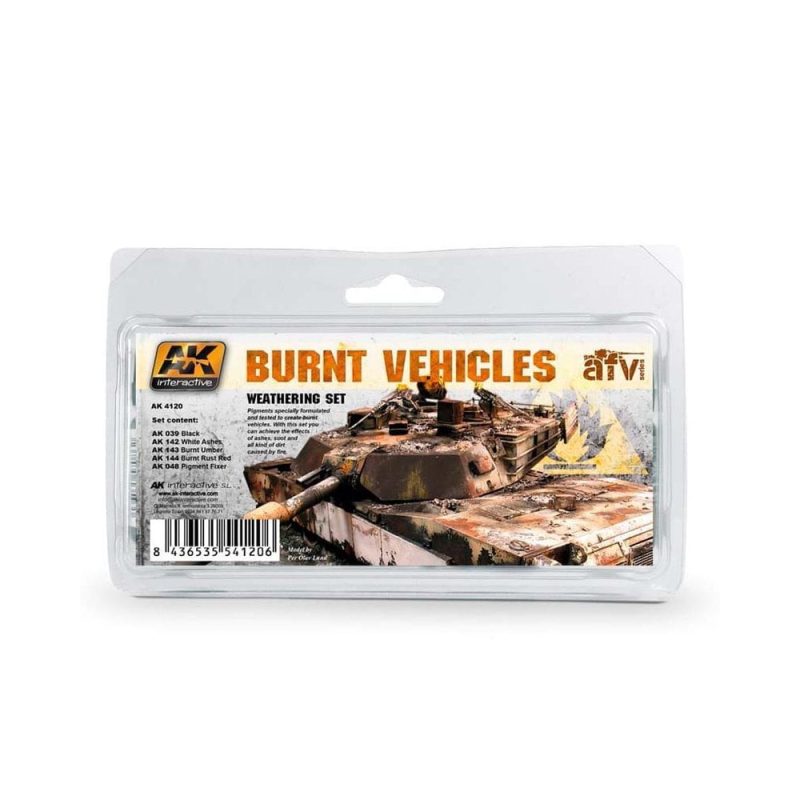 AK Interactive Burnt Vehicles Weathering Set AK-4120 AK Interactive Burnt Vehicles Weathering Set AK-4120
