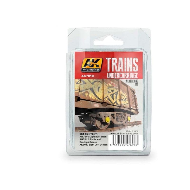 AK Interactive Trains Undercarriage Weathering Set AK-7010 AK Interactive Trains Undercarriage Weathering Set AK-7010