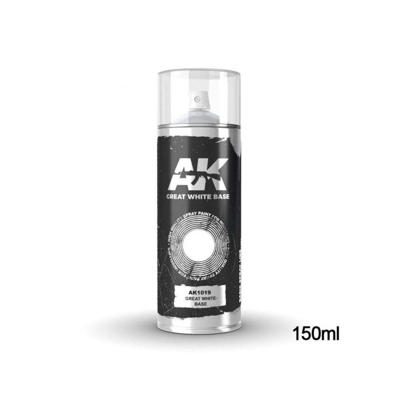 AK Interactive Great White Base Spray Can (150ml) AK-1019