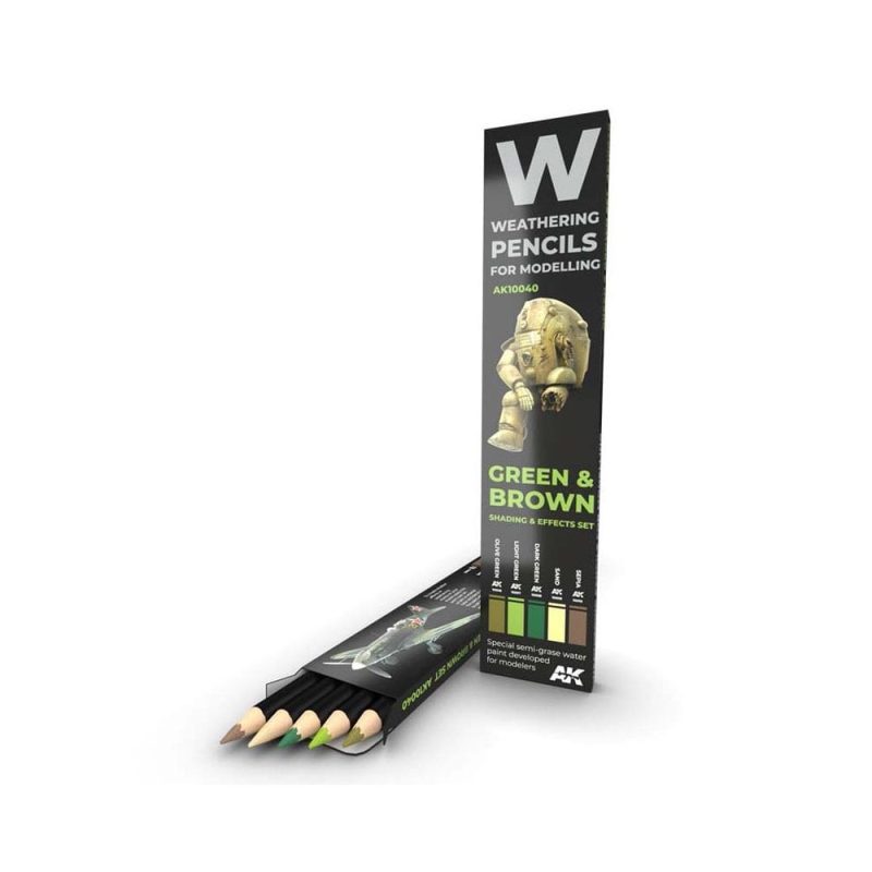 AK Interactive Weathering Pencil Set Green And Brown Camo AK-10040 AK Interactive Weathering Pencil Set Green And Brown Camo AK-10040