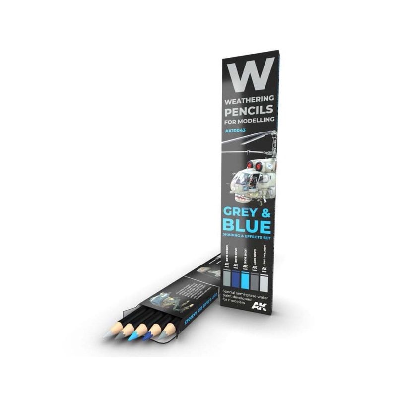 AK Interactive Weathering Pencil Set Grey And Blue Camo AK-10043 AK Interactive Weathering Pencil Set Grey And Blue Camo AK-10043
