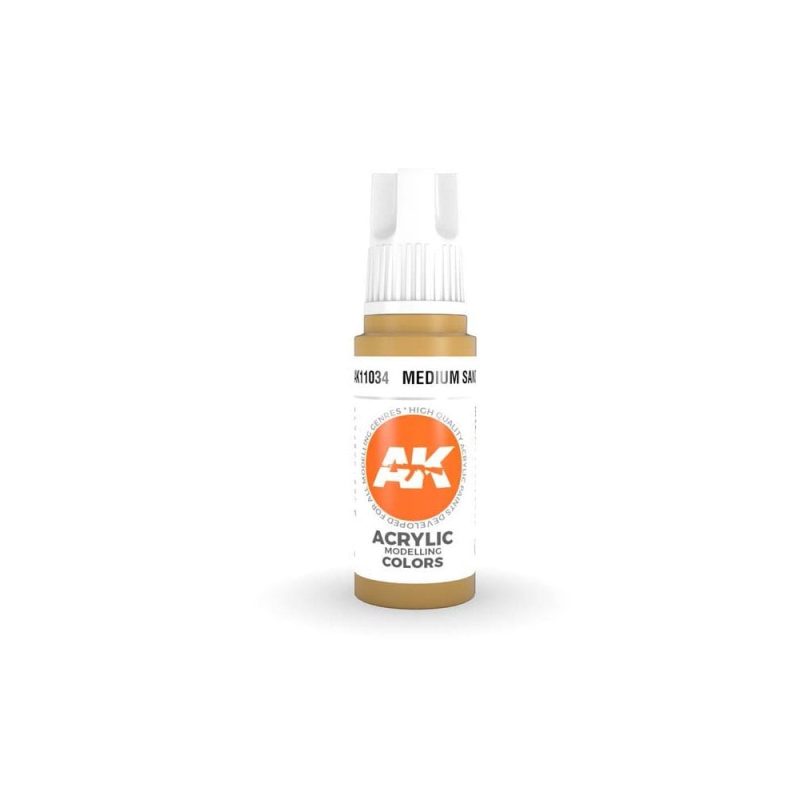 AK Interactive Medium Sand 3rd Gen Acrylic (17ml) AK-11034 AK Interactive Medium Sand 3rd Gen Acrylic (17ml) AK-11034