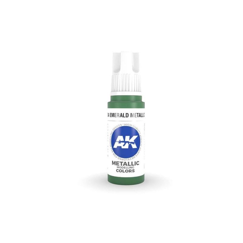 AK Interactive Emerald Metallic Green 3rd Gen Acrylic (17ml) AK-11204 AK Interactive Emerald Metallic Green 3rd Gen Acrylic (17ml) AK-11204