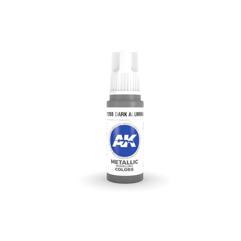 AK Interactive Dark Aluminium 3rd Gen Acrylic (17ml) AK-11208 AK Interactive Dark Aluminium 3rd Gen Acrylic (17ml) AK-11208