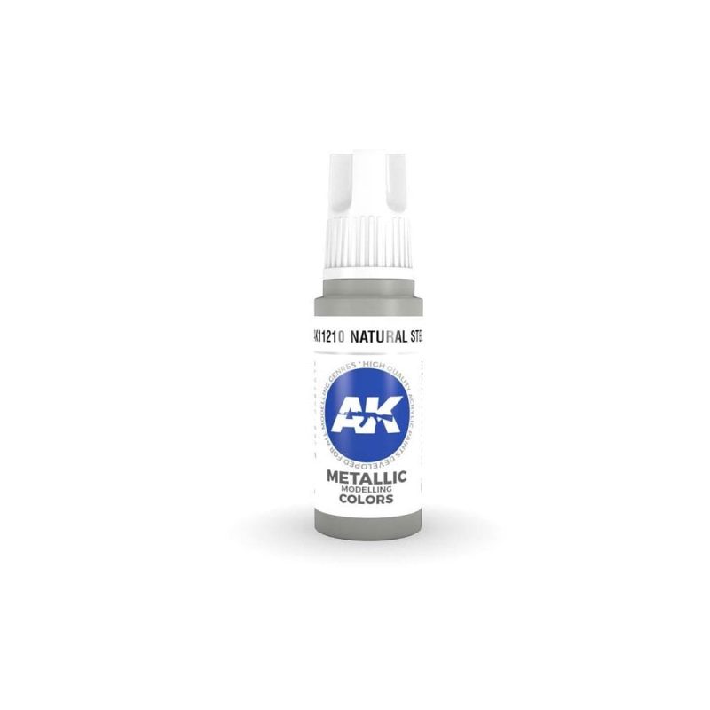AK Interactive Natural Steel 3rd Gen Acrylic (17ml) AK-11210 AK Interactive Natural Steel 3rd Gen Acrylic (17ml) AK-11210