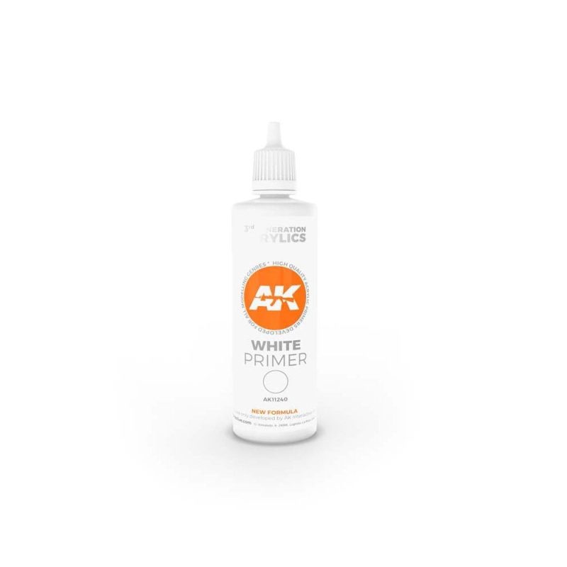 AK Interactive White Primer 3rd Gen (100ml) AK-11240 AK Interactive White Primer 3rd Gen (100ml) AK-11240