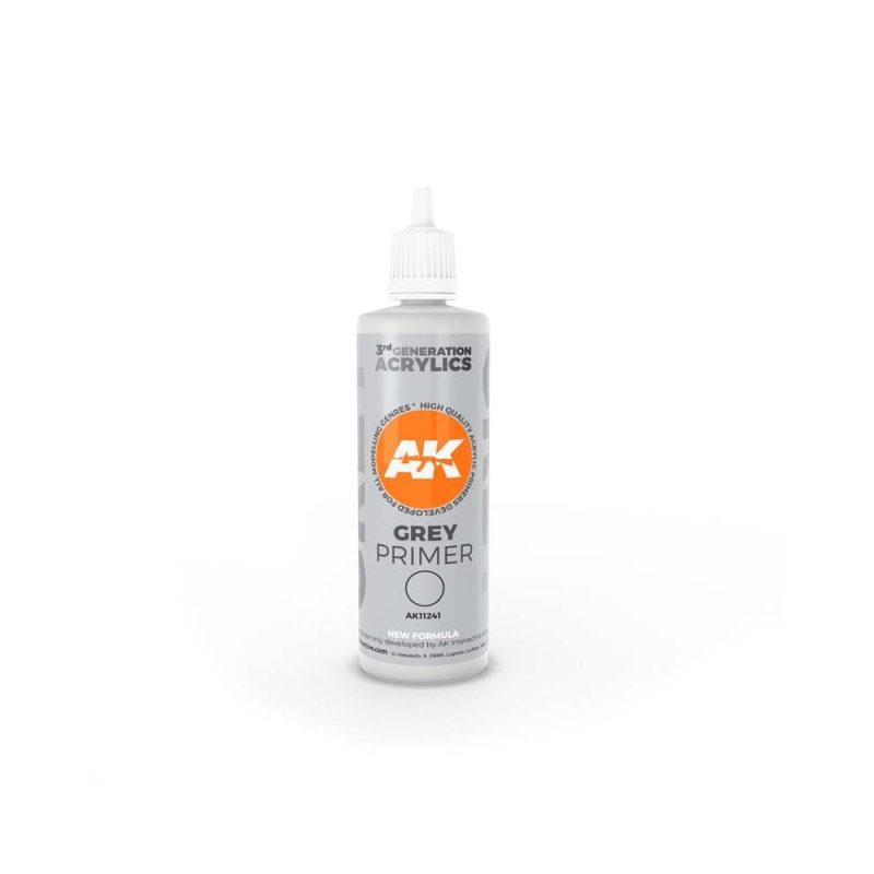 AK Interactive Grey Primer 3rd Gen (100ml) AK-11241 AK Interactive Grey Primer 3rd Gen (100ml) AK-11241