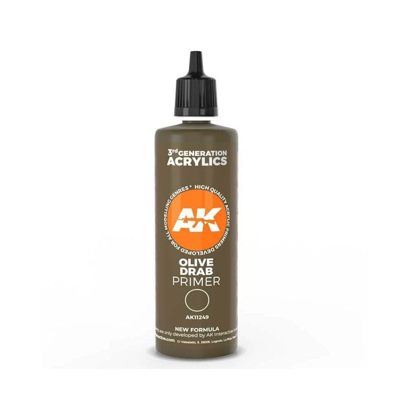 AK Interactive Olive Drab Surface Primer (100ml) AK-11249 AK Interactive Olive Drab Surface Primer (100ml) AK-11249
