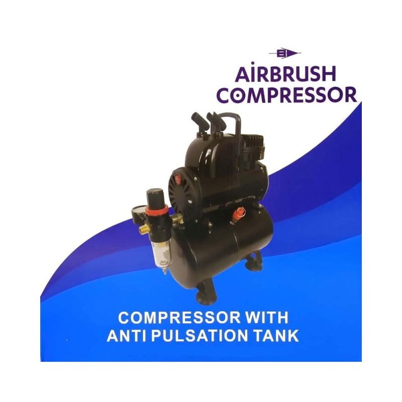 Airbrush Compressor with Anti Pulsation 3.0l Tank Badger BA1100 Airbrush Compressor with Anti Pulsation 3.0l Tank Badger BA1100