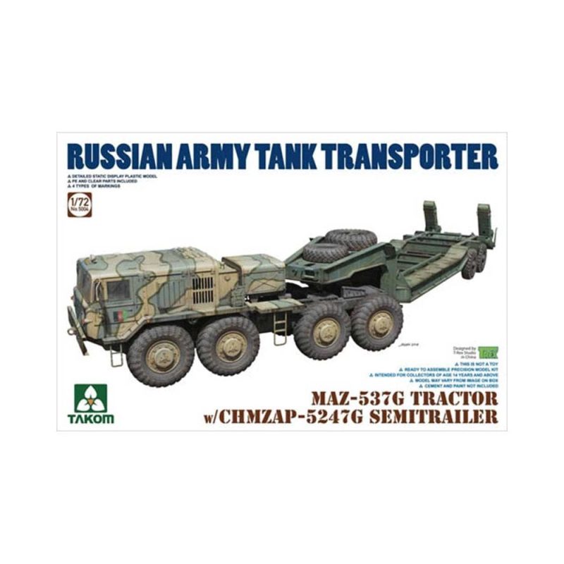 1/72 MAZ-537G Tractor + CHMZAP-5247G Semi-trailer Takom 05004 1/72 MAZ-537G Tractor + CHMZAP-5247G Semi-trailer Takom 05004