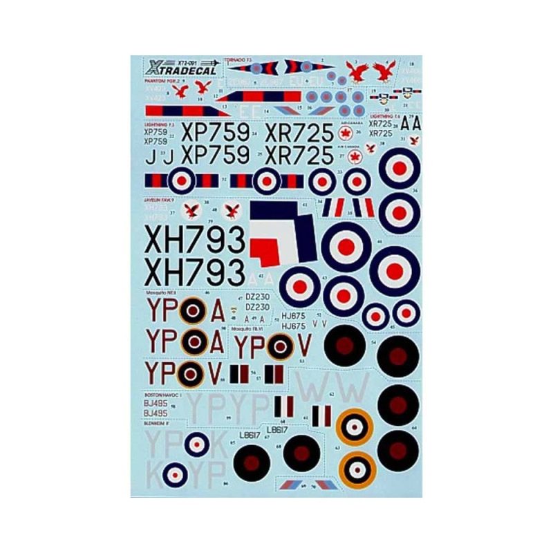 1/72 History of RAF 23 Squadron 1940 to 1990 Xtradecal X72091
