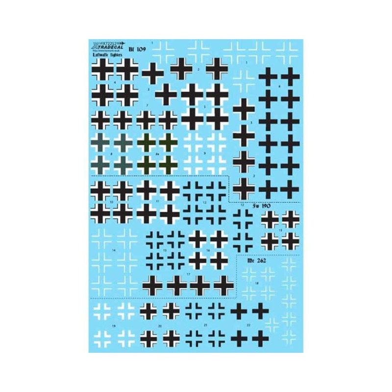 1/72 Luftwaffe Fighter Crosses Xtradecal X72252