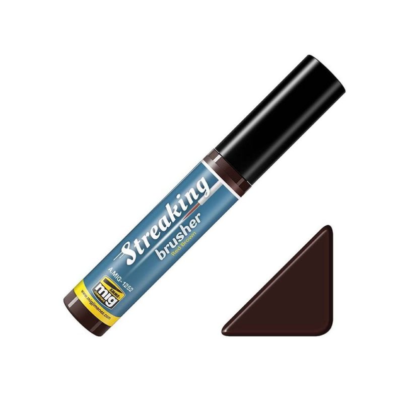 Red Brown Streaking Brusher Ammo A.MIG-1252 Red Brown Streaking Brusher Ammo A.MIG-1252