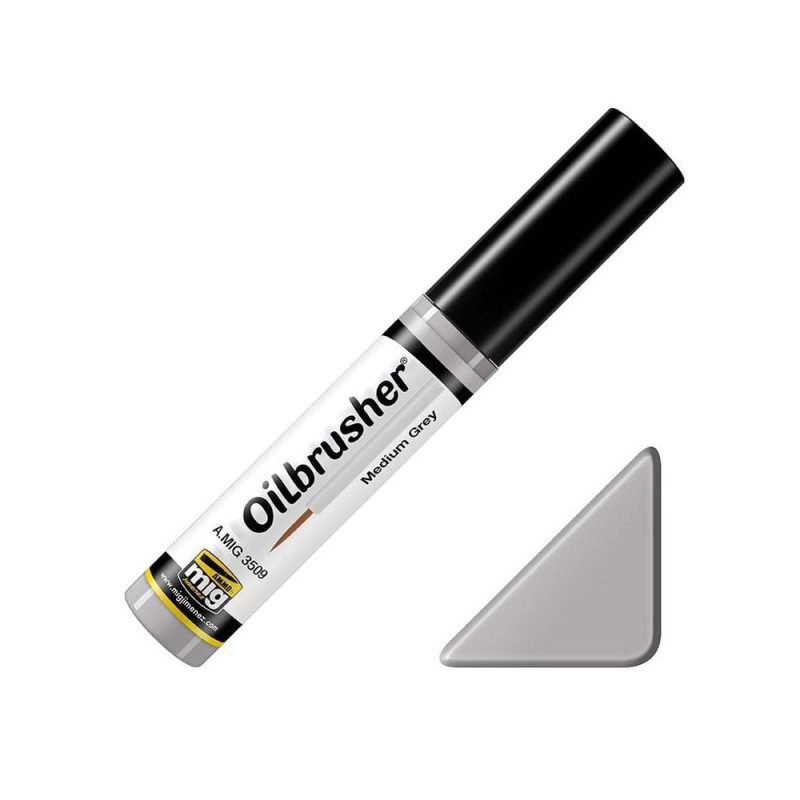 Medium Grey Oilbrusher Ammo A.MIG-3509 Medium Grey Oilbrusher Ammo A.MIG-3509
