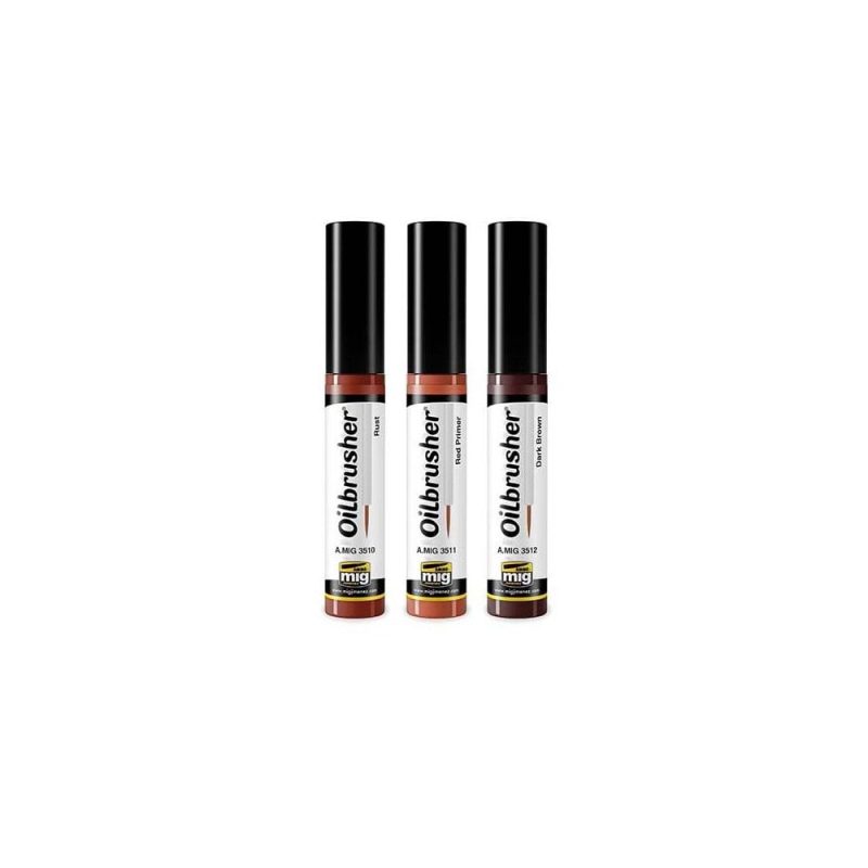 Oilbrusher Rust Tones Set Ammo A.MIG-7501 Oilbrusher Rust Tones Set Ammo A.MIG-7501