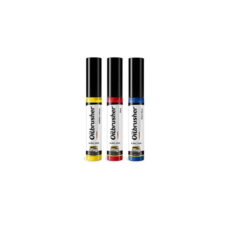 Oilbrusher Basic Colours Set Ammo A.MIG-7504 Oilbrusher Basic Colours Set Ammo A.MIG-7504