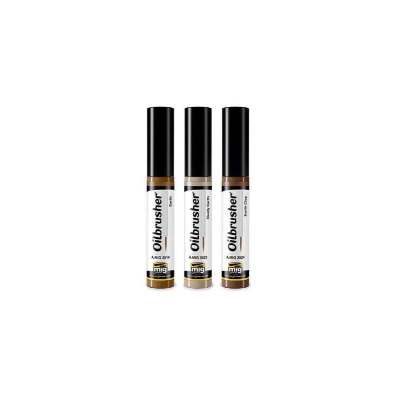 Oilbrusher Earth Colours Set Ammo A.MIG-7512 Oilbrusher Earth Colours Set Ammo A.MIG-7512