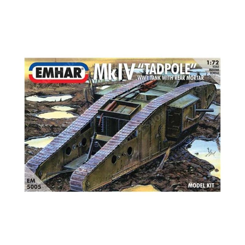 1/72 Mk IV "Tadpole" WWI Tank with Rear Mortar EM5005 Emhar EM5005