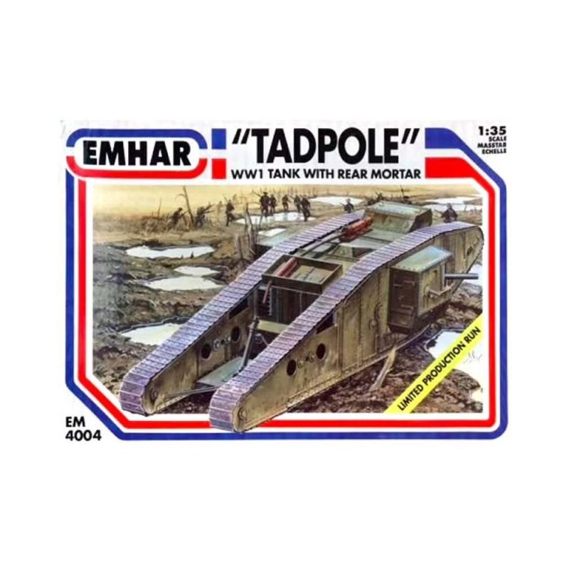 1/35 Mk IV 'Tadpole' WWI Tank with Rear Mortar Emhar EM4004