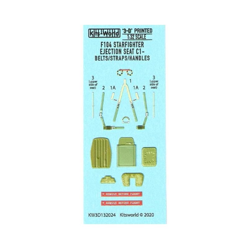1/32 Lockheed F-104 Starfighter. Ejection Seat C1 Kits World KW3D132024