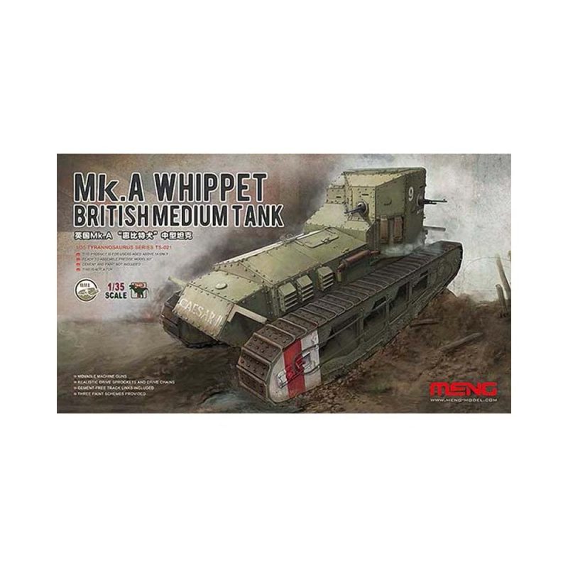 1/35 British Medium Tank Mk.A Whippet Meng Model TS-021 1/35 British Medium Tank Mk.A Whippet Meng Model TS-021