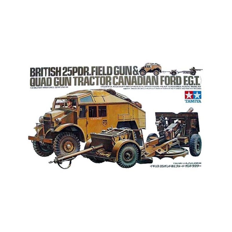 Tamiya British 25 Pounder and Quad Tractor (1/35) 35044 Tamiya British 25 Pounder and Quad Tractor (1/35) 35044