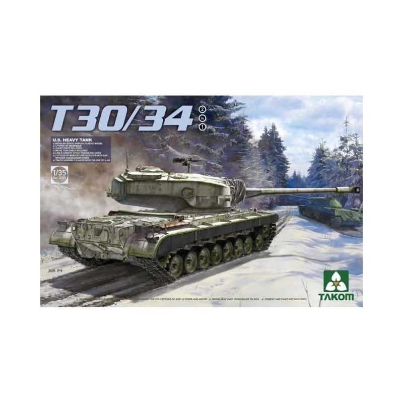 1/35 U.S. Heavy Tank T30/34 2 in 1 Takom 02065 1/35 U.S. Heavy Tank T30/34 2 in 1 Takom 02065