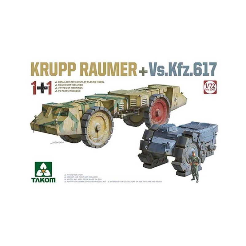1/72 Krupp Raumer + VsKfz 617 Takom 05007 1/72 Krupp Raumer + VsKfz 617 Takom 05007