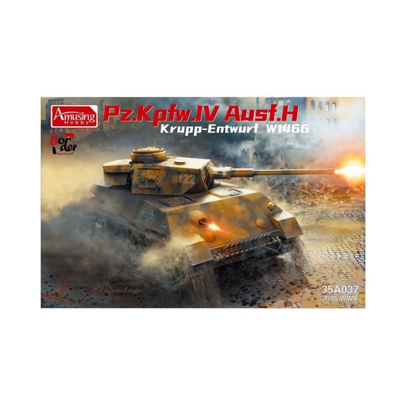 Amusing Hobby Panzer IV Ausf.H Krupp Entwurf W1466 (1/35) 35A037 Amusing Hobby Panzer IV Ausf.H Krupp Entwurf W1466 (1/35) 35A037