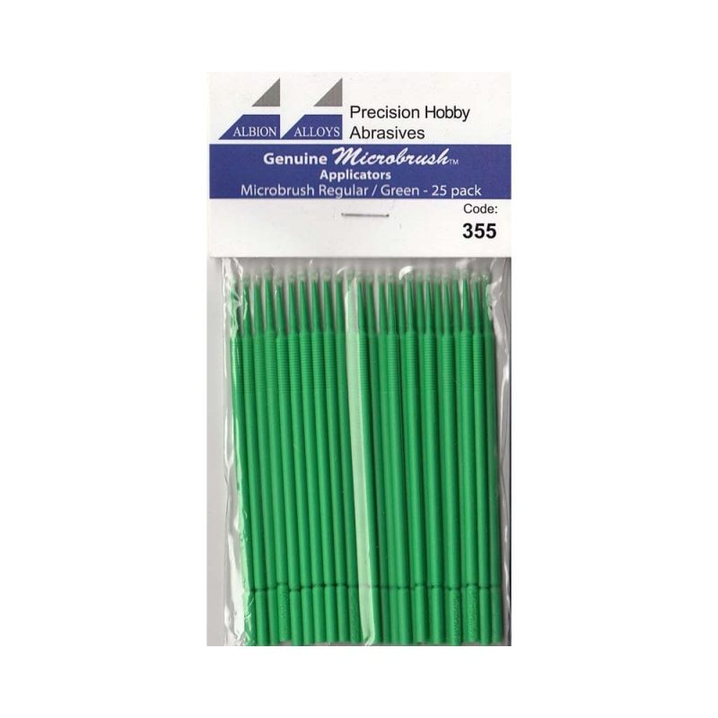 Albion Alloys Microbrush Green Regular (25pk) 355 Albion Alloys Microbrush Green Regular (25pk) 355