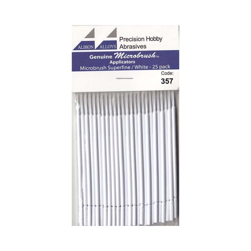 Albion Alloys Microbrush White Superfine (25pk) 357 Albion Alloys Microbrush White Superfine (25pk) 357