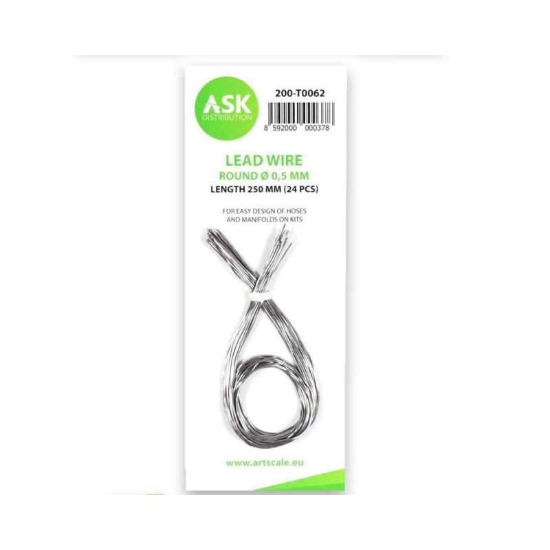 Lead Wire - Round 0,5mm X 250mm ASK 200-T0062 Lead Wire - Round 0,5mm X 250mm ASK 200-T0062