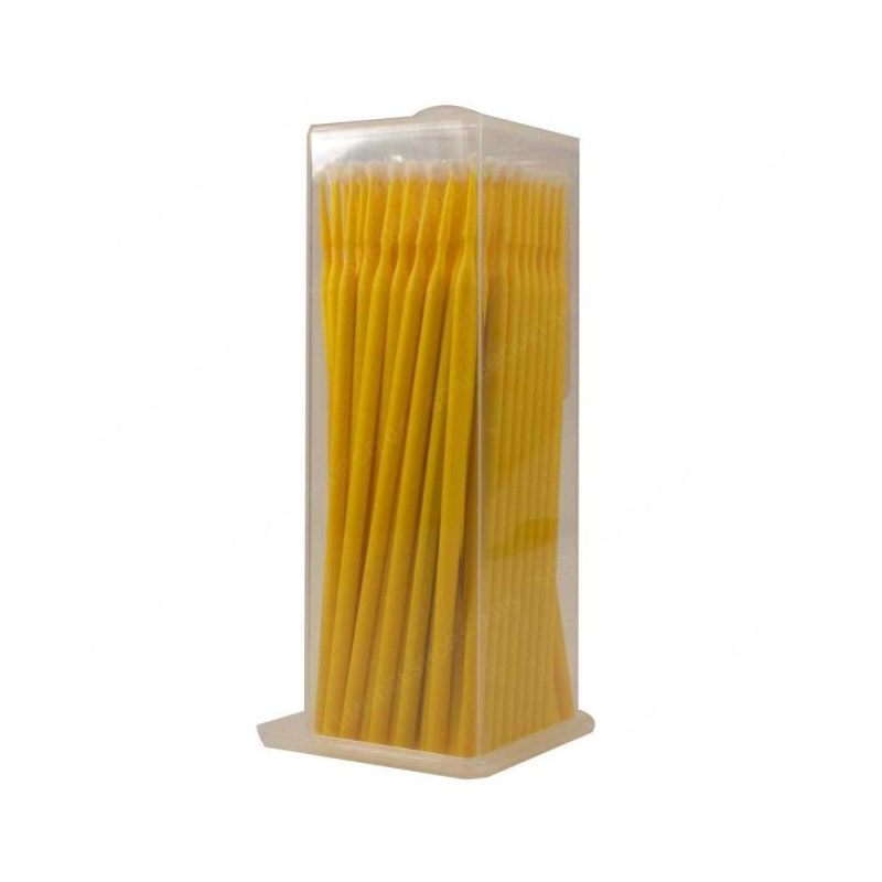 100 Piece Dispenser Box Medium Yellow Bendable Micro Applicators Expo Tools A45821