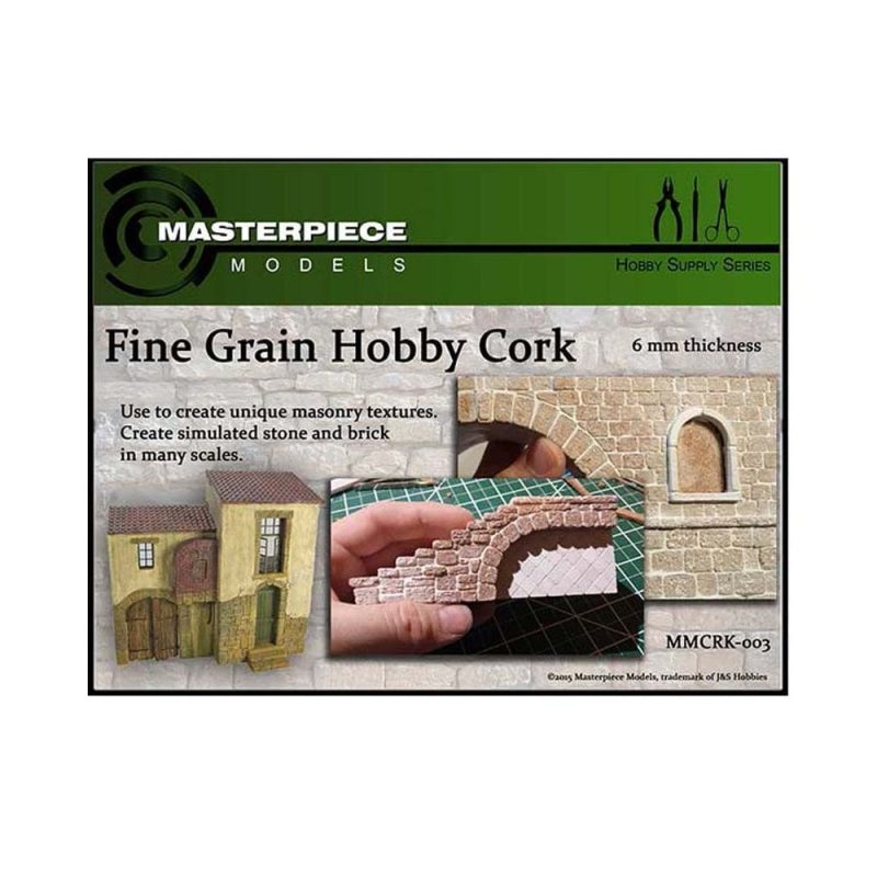 3 Pack 6mm Cork Sheet Masterpiece Models MMCRK003
