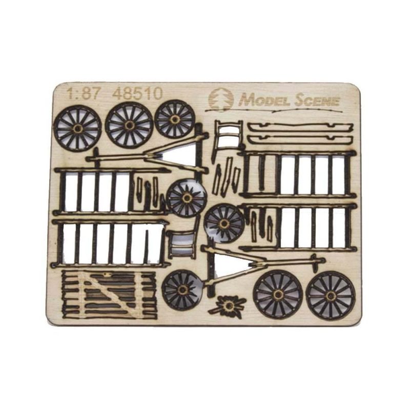 1/87 - HO Wooden Fences - Torso Of Hay Wagon Model Scene 48510 1/87 - HO Wooden Fences - Torso Of Hay Wagon Model Scene 48510