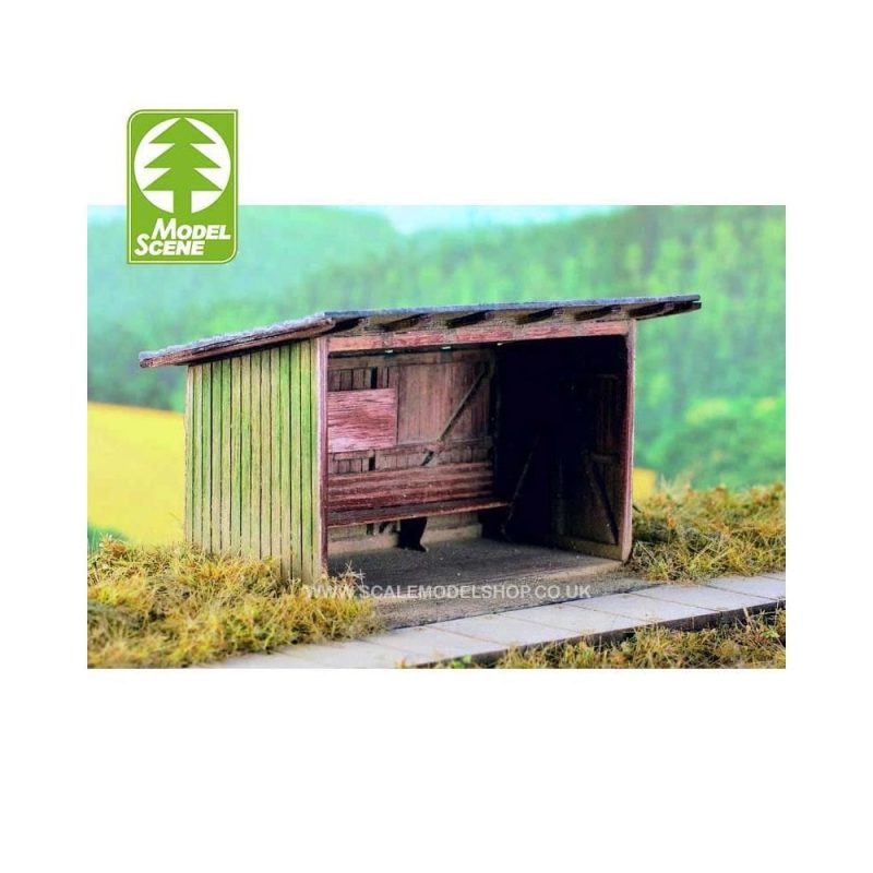 1/87 - HO - Wooden Passenger Shelter (Kit) Model Scene 98502 1/87 - HO - Wooden Passenger Shelter (Kit) Model Scene 98502