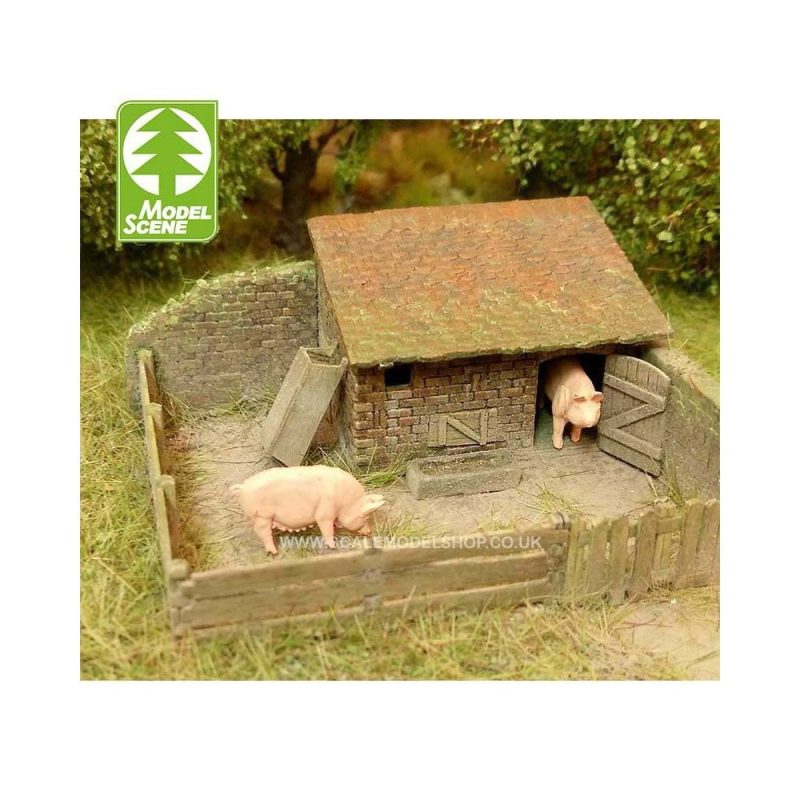 1/87 - HO - Pig HOuse (Kit) Model Scene 98519 1/87 - HO - Pig HOuse (Kit) Model Scene 98519