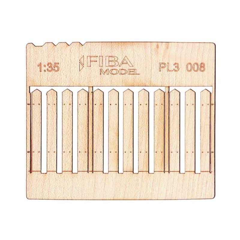 Stockade Fence Boards Wider Size (2pcs) Model Scene PL3-008 Stockade Fence Boards Wider Size (2pcs) Model Scene PL3-008