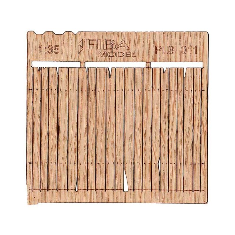 Plain Plank Cedar Fence Rustic (2pcs) Model Scene PL3-011 Plain Plank Cedar Fence Rustic (2pcs) Model Scene PL3-011