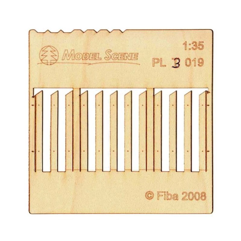 Stockade Fence Boards Wider Size (2pcs) Model Scene PL3-019 Stockade Fence Boards Wider Size (2pcs) Model Scene PL3-019