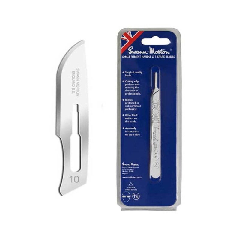 Swann Morton No.3 Metal Handle Set with 5x No.10 Blades 9209 Swann Morton No.3 Metal Handle Set with 5x No.10 Blades 9209
