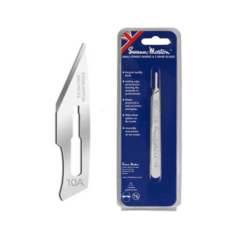 Swann Morton No.3 Metal Handle Set with 5x No.10A Blades 9210 Swann Morton No.3 Metal Handle Set with 5x No.10A Blades 9210