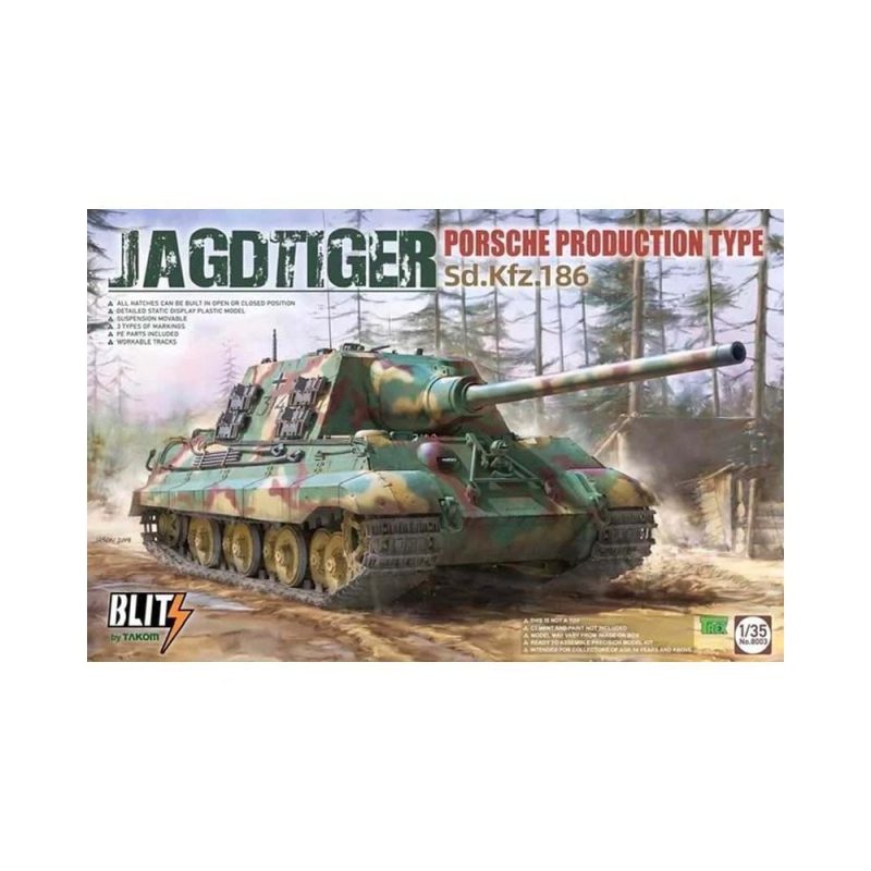 Takom Jagdtiger Sd.Kfz. 186 Porsche Production Type 8003 (1/35) 08003 Takom Jagdtiger Sd.Kfz. 186 Porsche Production Type 8003 (1/35) 08003