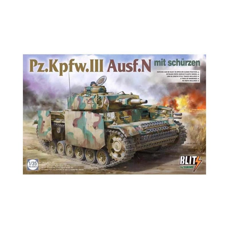 1/35 Panzer III Pz.Kpfw.III Ausf.N Takom TAK8005 1/35 Panzer III Pz.Kpfw.III Ausf.N Takom TAK8005